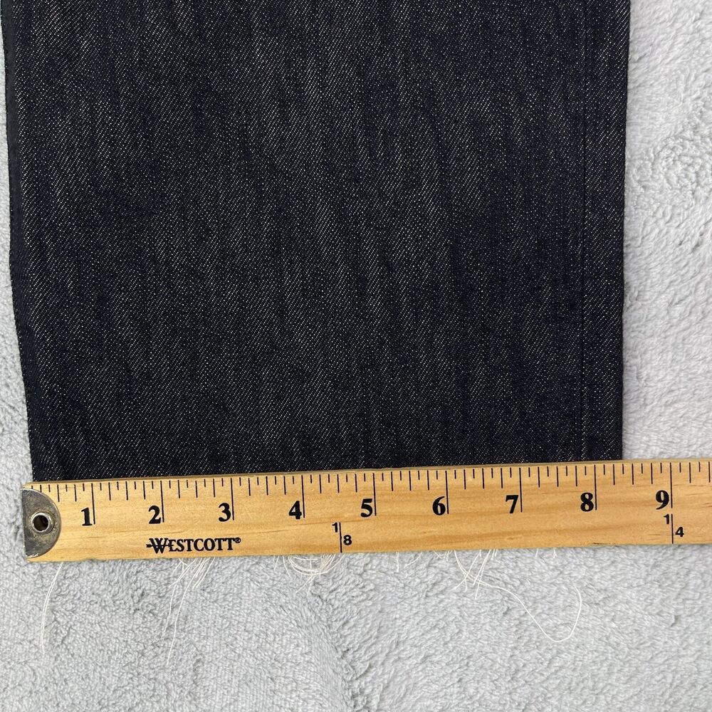 Etica Tyler Jeans Womens 29 Clear Black High Rise Straight Leg Raw Hem NEW - Picture 15 of 16